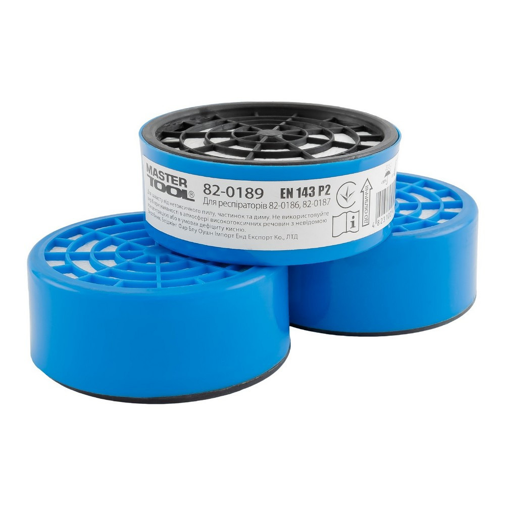 Фильтр сменный противоаэрозольный MASTERTOOL EN 143 P2 набор 6 шт 82-0189 Харків - зображення 1