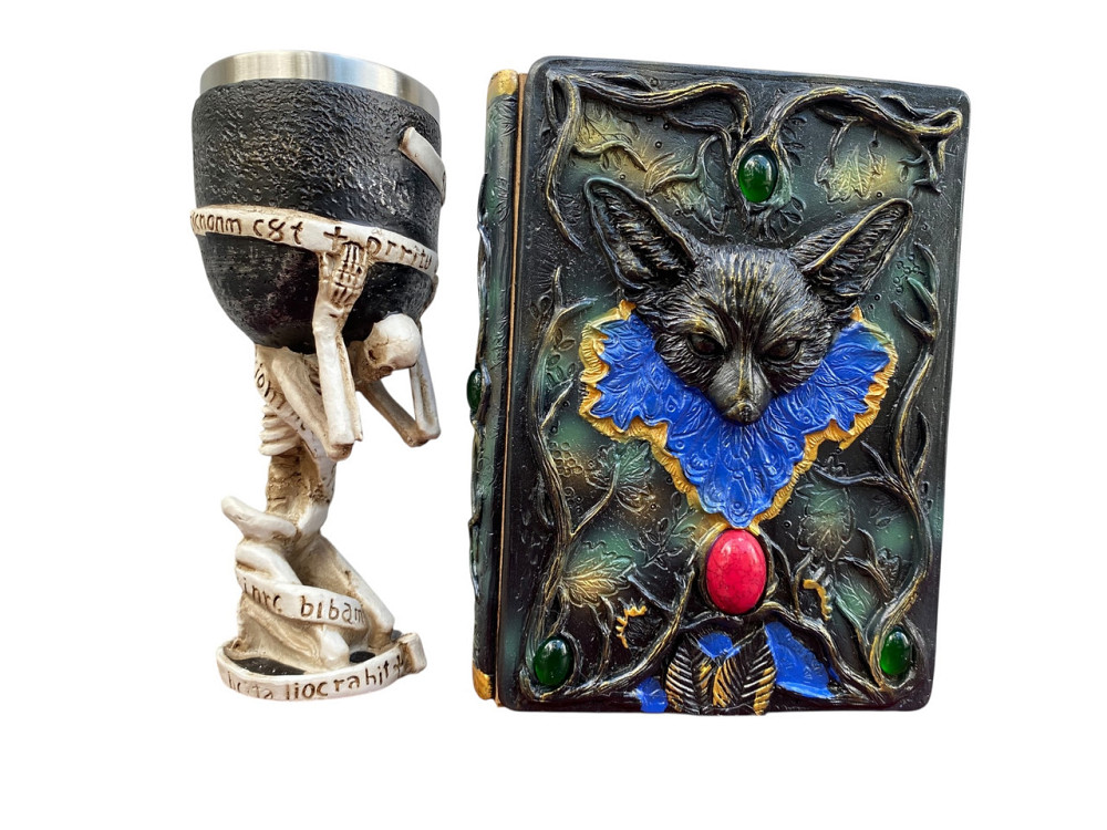 Подарочный набор Бокал 3 Скелет на Колене и Блокнот 3 «Лесной Гримуар Лисы» Київ - зображення 1