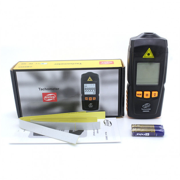 Тахометр бесконтактный (2,5-99999 об/мин) BENETECH GM8905 Харків - зображення 2