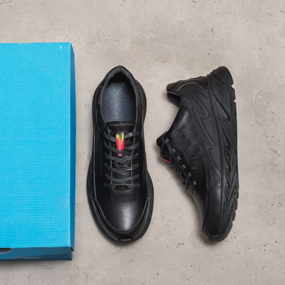 Мужские кожаные кроссовки Black Київ - зображення 6