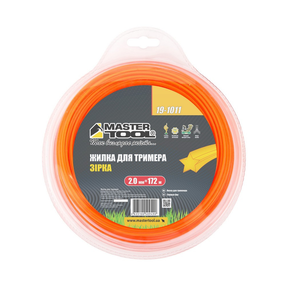 Леска для триммера MASTERTOOL ЗВЕЗДА 2,00 мм 172 м блистер 19-1011 Харків - зображення 2