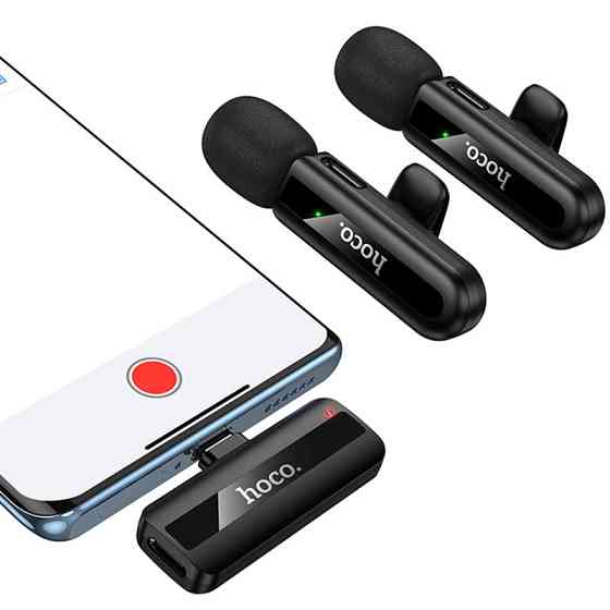 Петличный беспроводной микрофон Hoco L20A Mini Voice (Lightning/Type-C) 60 mAh Херсон