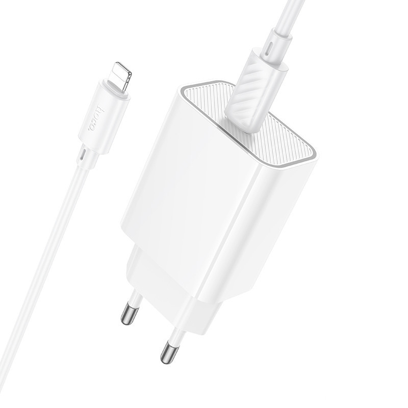 СЗУ Hoco C143A Benefit PD20W (1USB-C) + кабель Type-C to Lightning Херсон - зображення 5