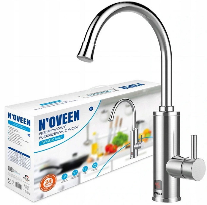 Проточный водонагреватель на столешницу Noveen IWH850 INOX Одеса - зображення 5