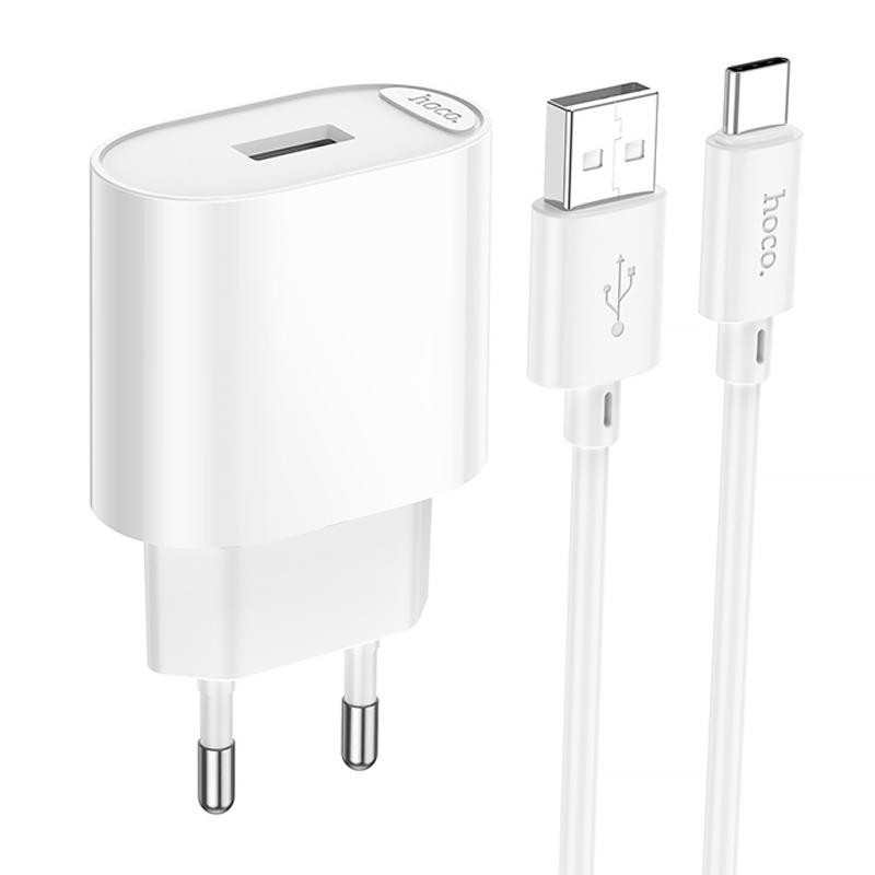 СЗУ Hoco C109A Fighter 10.5W (1USB-A) + кабель USB to Type-C Херсон - изображение 1