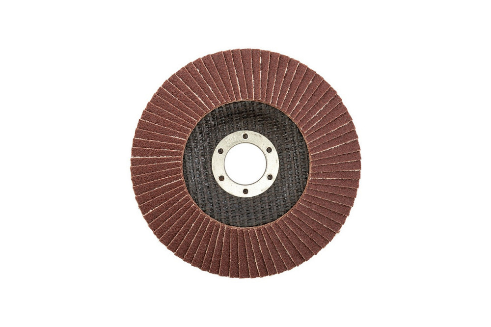 Диск шлифовальный лепестковый конусный MASTERTOOL Т29 зерно 100 125х22 мм 08-3210 Харьков - изображение 3