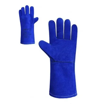 Рукавица Крага сварщика на подкладке синяя длинная Киев