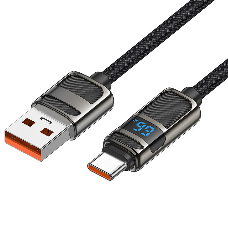 Дата кабель Hoco U137 Line with display USB to Type-C 5A/66W (1.2m) Херсон - зображення 2
