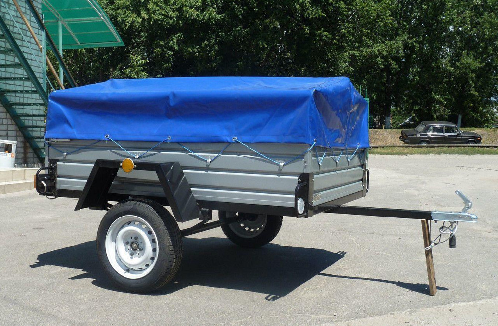 Тент на легковий причіп "Лев-16" 1.60 х1.30 ПВХ Єврофура Баришівка - зображення 3