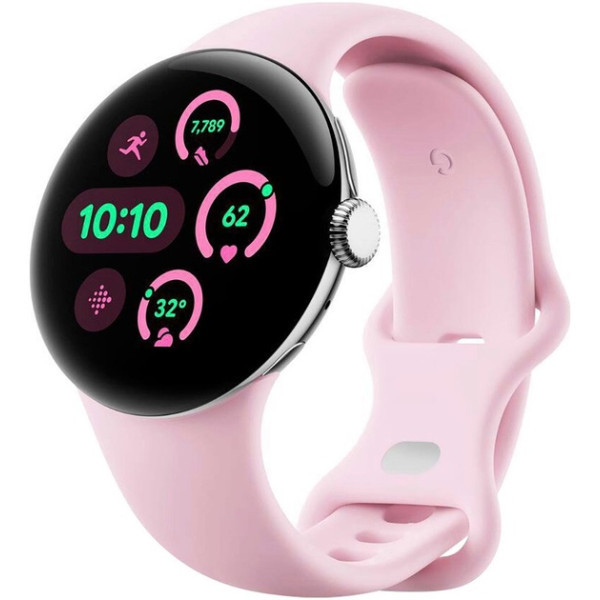 Смарт-годинник Google Pixel Watch 3 41mm Wi-Fi Polished Silver Aluminum Case/Rose Quartz Active Band Харків - зображення 1