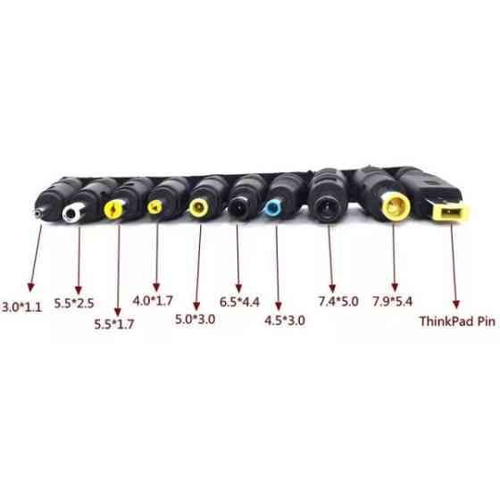 DM Кабель живлення Type-C to DC 5.5x2.5 + набір перехідників 10-in-1 Black Харків
