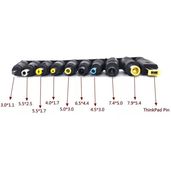 DM Кабель живлення Type-C to DC 5.5x2.5 + набір перехідників 10-in-1 Black Харьков - изображение 5