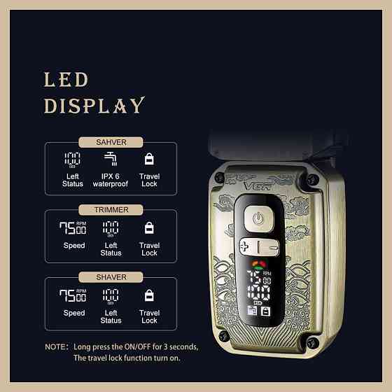 Комплект длят стрижки VGR V-642 золотистый Киев