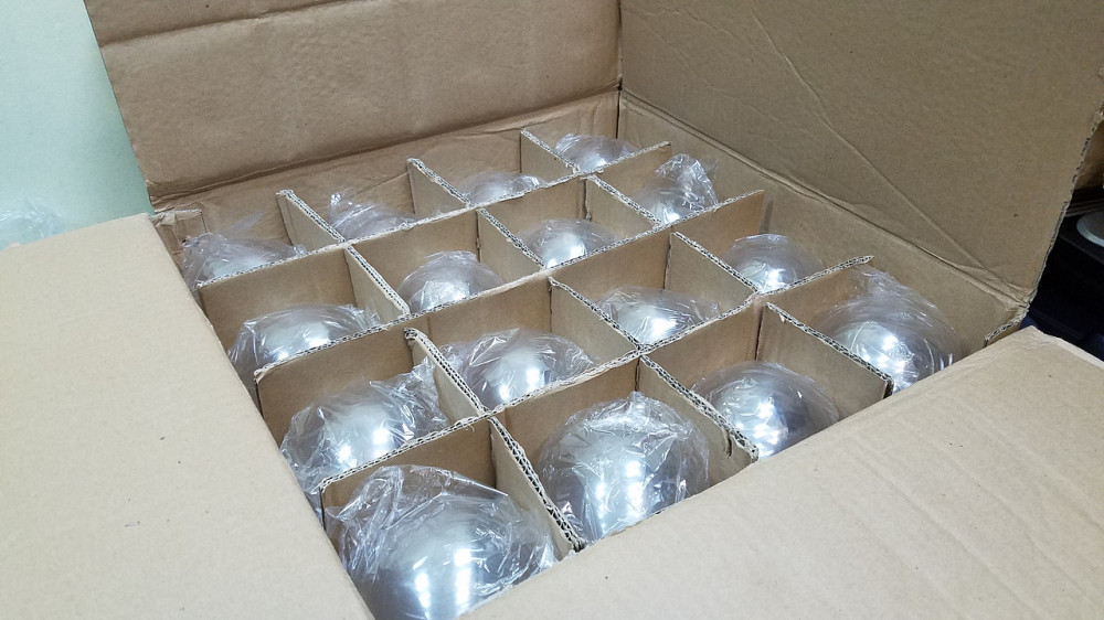 Шар пластиковый прозрачный разъемный 10 см Київ - зображення 3