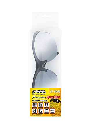 Очки открытые MASTERTOOL SPORTLINE SILVER MIRROR защита от царапин ANTI-SCRATCH регулируемые дужки 8 Харків