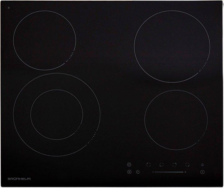 Варочная поверхность стеклокерамика электрическая GRUNHELM GPC 723 BE Hi-Light 4 конфорки Сенсор-сла Київ - зображення 1