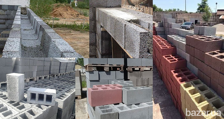 Шлакоблок, плитка, парапет, камень столбовой, крышка столбовая Одеса - зображення 1