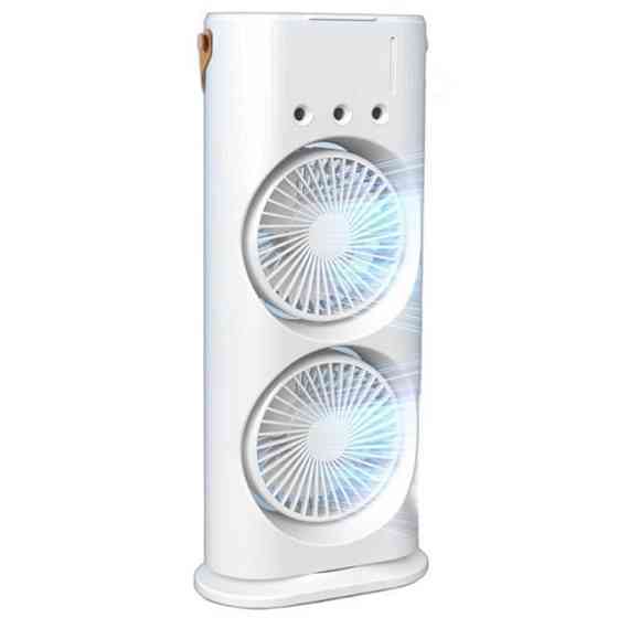 Настольный вентилятор F12 Spray Dual-Fan 2in1 с водяным охлаждением 1800mAh Херсон