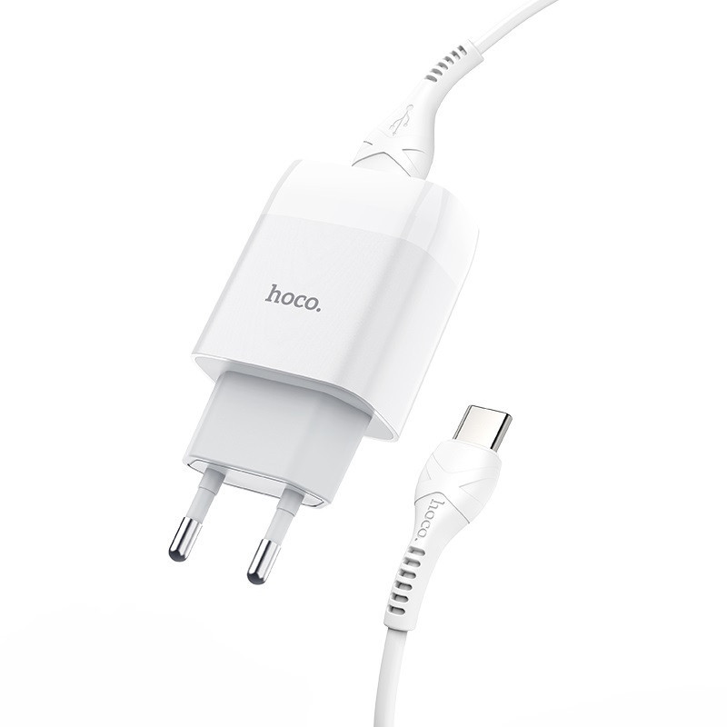 СЗУ Hoco C73A Glorious 2.4A (2USB-A) + кабель USB to Type-C Херсон - зображення 3