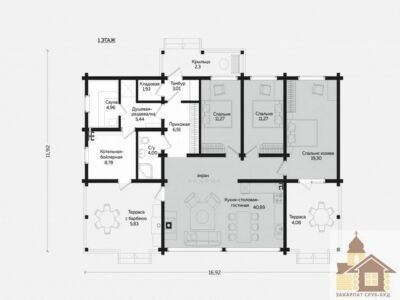 Дерев’яний будинок з колоди під ключ в Україні Одеса - зображення 5
