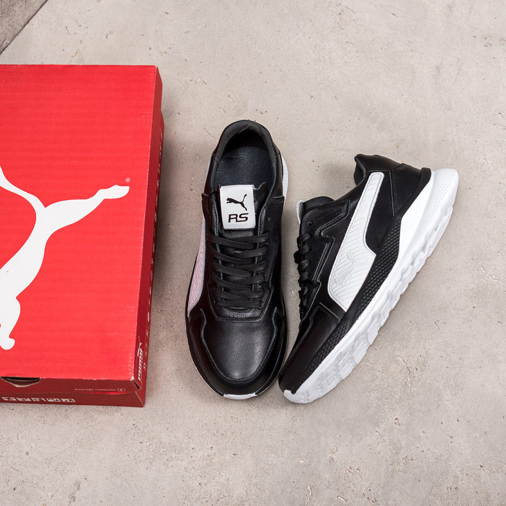 Мужские кожаные кроссовки Pm RS Black Київ - зображення 7