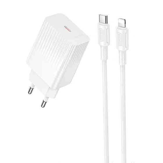 СЗУ Borofone BAS75A Source PD30W (1USB-C) + кабель Type-C to Lightning Херсон