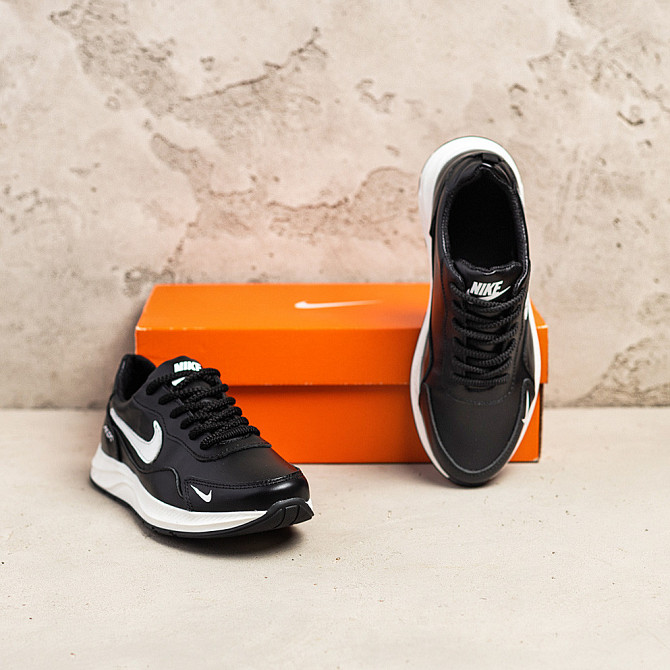 Подростковые кожаные кроссовки Nike Air Max Black Киев - изображение 11