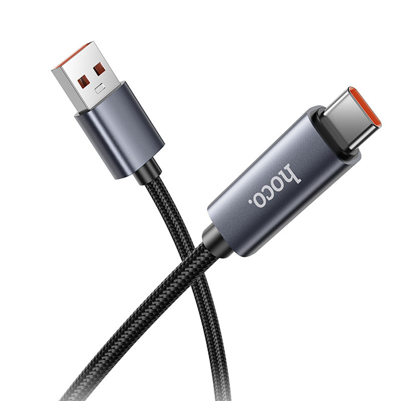 Дата кабель Hoco X112 Favor with display USB to Type-C 5A (1m) Херсон - изображение 3