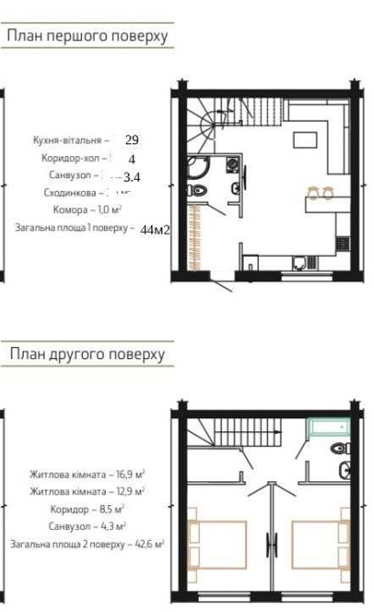 продажа 2-к квартира Бориспольский, Борисполь, 39900 $ Бориспіль - зображення 9