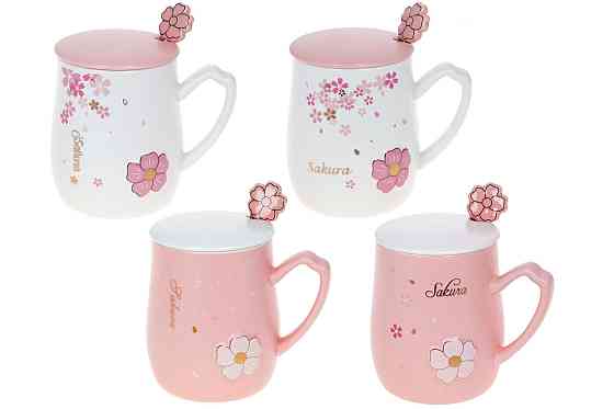 Кружка з кришкою та ложкою Bona Di Sakura 927-221 380 мл Київ