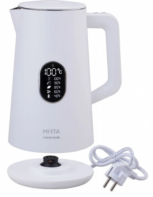 Электрочайник Mirta KT-1000W 1.5 л белый Київ - зображення 8