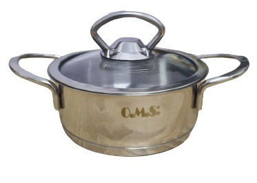 Каструля зі скляною кришкою OMS Cylinder 2008-12-05 0.5 л 12 см Киев - изображение 1