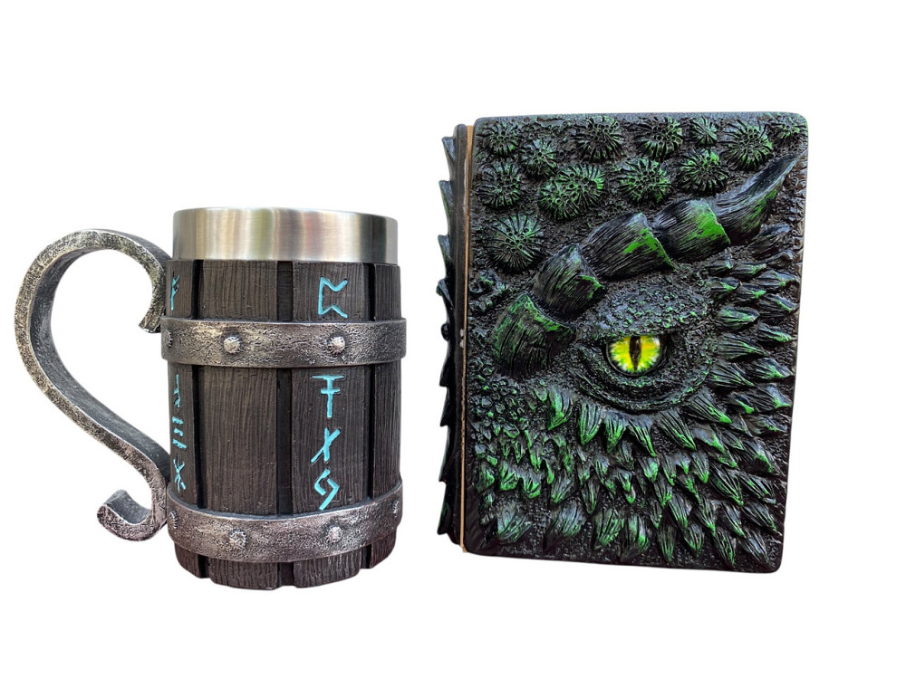 Подарочный набор Кухоль 3 Скандинавские Руны и Блокнот 3 «Око Лесного Дракона» Київ - зображення 3