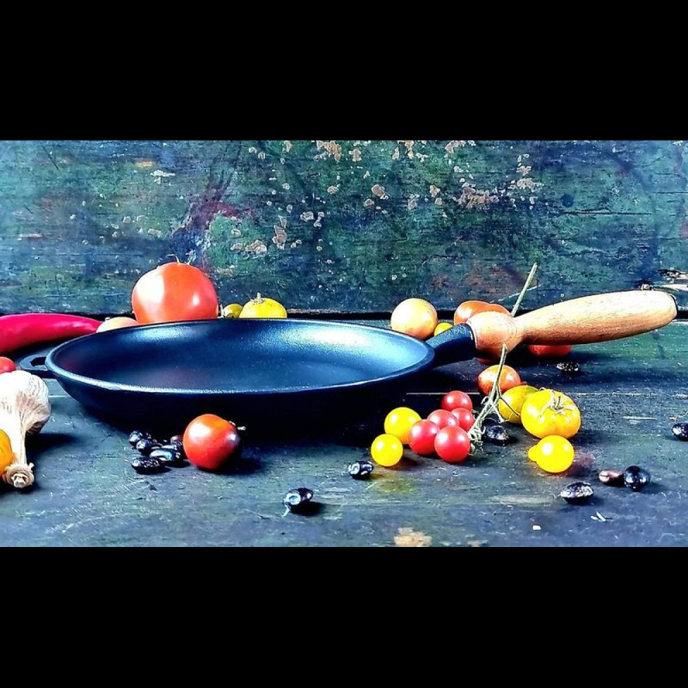 Сковорода чугунная блинная Maysternya 22*2,5см Т220-25 Одеса - зображення 10