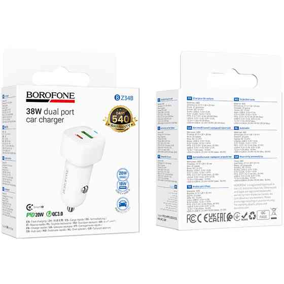 АЗУ Borofone BZ34B Cloud PD20W+QC3.0 total 38W (1USB-A/1C) Херсон