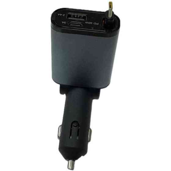 Автомобільний зарядний пристрій DM PT-47 USB+2xType-C 50W Black Харків