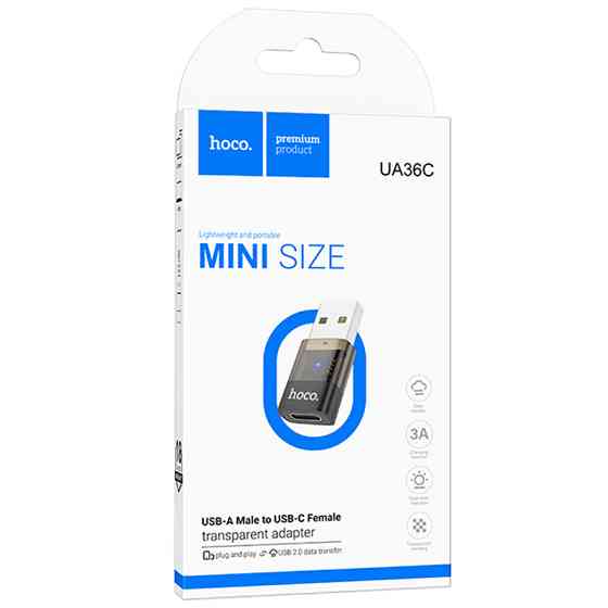 Переходник Hoco UA36C USB male to Type-C female USB2.0 Херсон