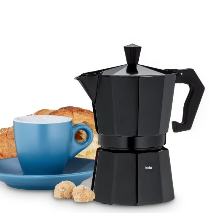 Гейзерна кавоварка Kela Italia 10553 150 мл 3 чашки чорна Київ - зображення 1