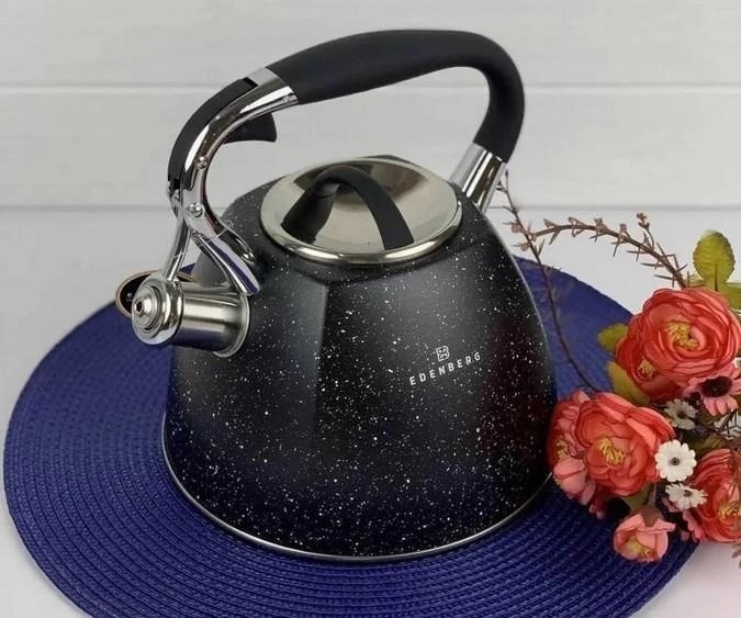 Чайник із свистком Edenberg EB-1981-Black 3 л чорний Київ - зображення 1