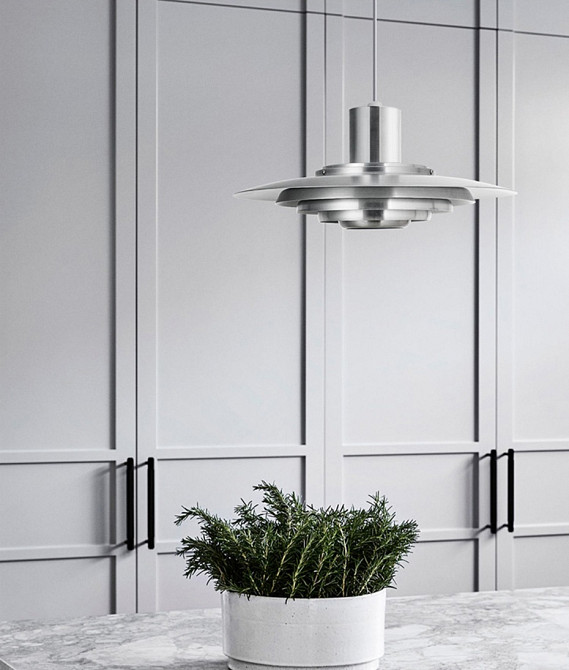 Люстра стельова на 1 лампочку SGA-470-k Хром 25-200х47х47 см. Київ - зображення 1