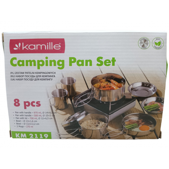 Набор посуды туристической Kamille 8 предметов KM-2119 Одесса - изображение 2