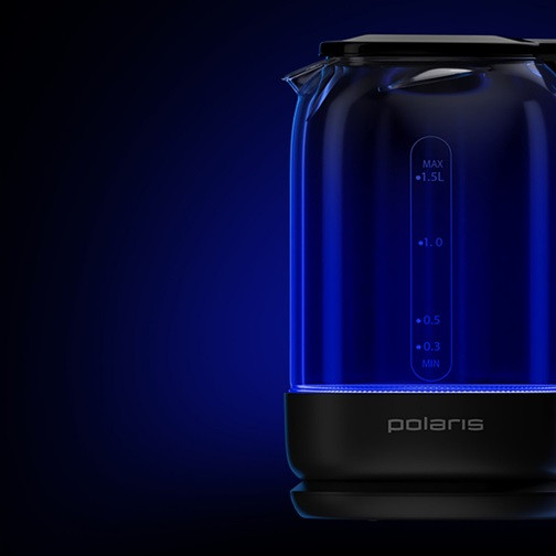 Электрочайник Polaris WIFI IQ Home Black PWK 17107CGLD 1.5 л черный Київ - зображення 6