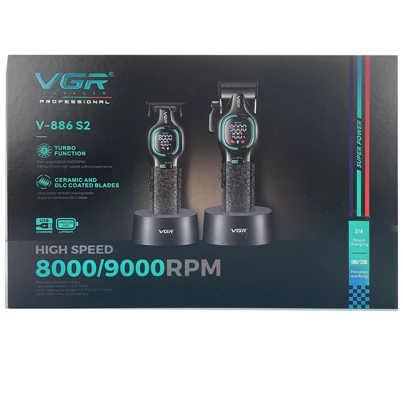 Комплект длят стрижки VGR V-886 S2 BLACK черный Киев - изображение 4