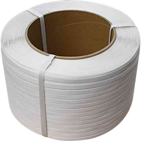 Лента полипропиленовая 19x09мм|белая|1000м Харків