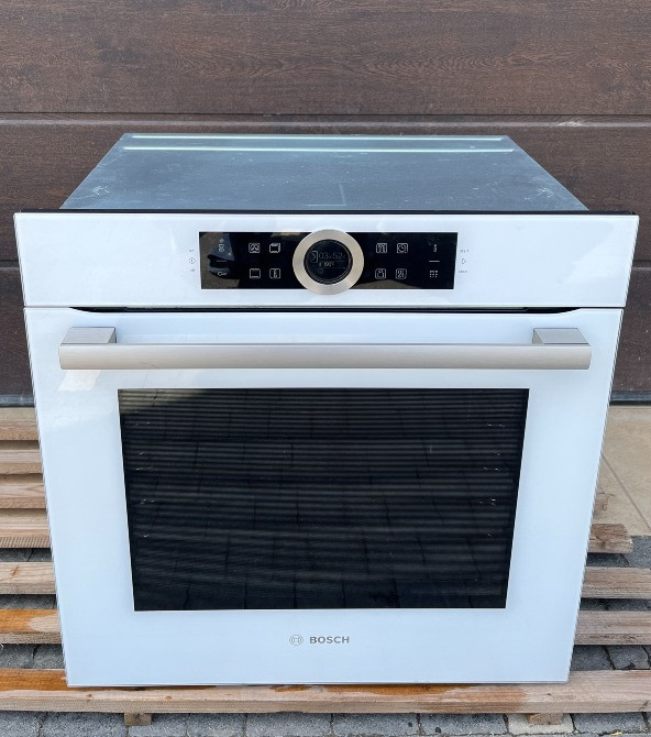 Духовка біле скло Bosch HBG673CW1S Made in Germany піроліз Бережани - зображення 1