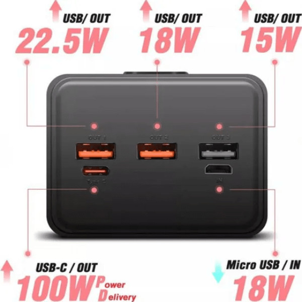 Power Bank Proove Giant 100W 40000mAh Black (PBGI99320001) (Код товару:38637) Харків - зображення 4