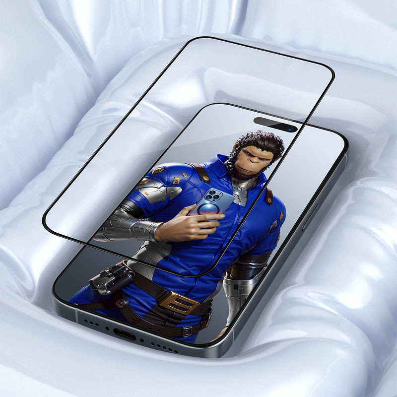 Защитное 3D стекло Blueo Invisible Airbag для Apple iPhone 15 Pro (6.1") Херсон - зображення 5