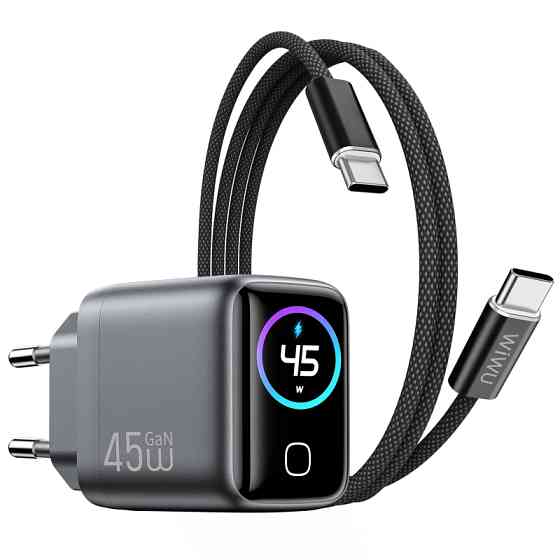 СЗУ WIWU CHG500 Voyager PD45W (1USB-C) + кабель Type-C to Type-C Херсон