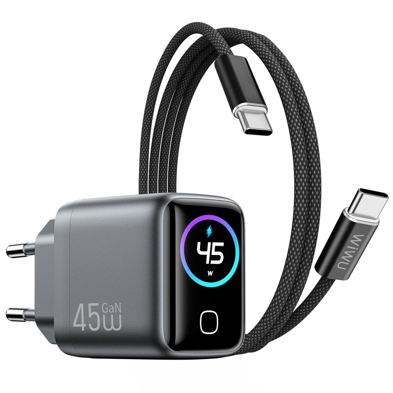СЗУ WIWU CHG500 Voyager PD45W (1USB-C) + кабель Type-C to Type-C Херсон - изображение 1