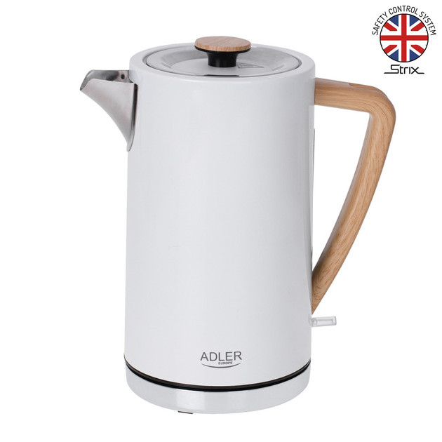Чайник Adler Strix AD-1347 1,7 л 2200 Вт White Київ - зображення 1